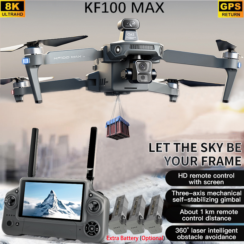 KF100 MAX GPS Drone 4K Camera  - огляд і ціна Drone Controller Screen